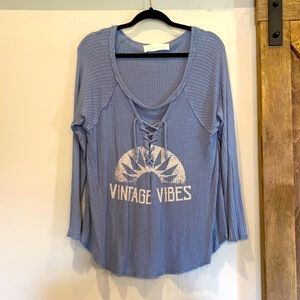 “Vintage Vibes” Vintage Havana thermal shirt